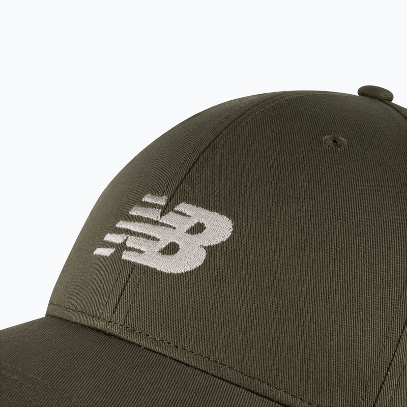 New Balance 6 Panel Structured Snapback cap dark olive 3