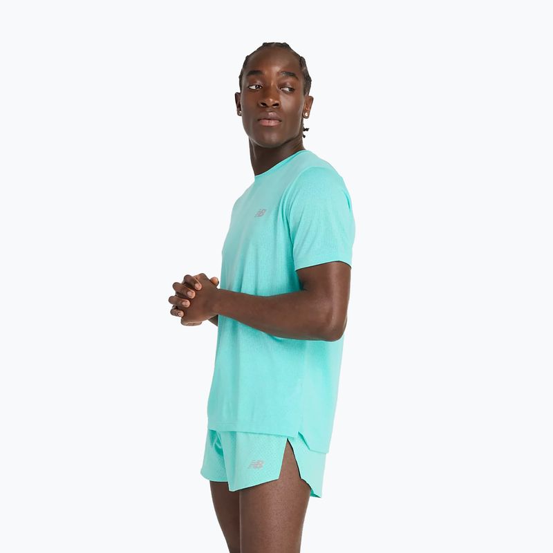 Men's New Balance Athletics Run cyber jade t-shirt 3