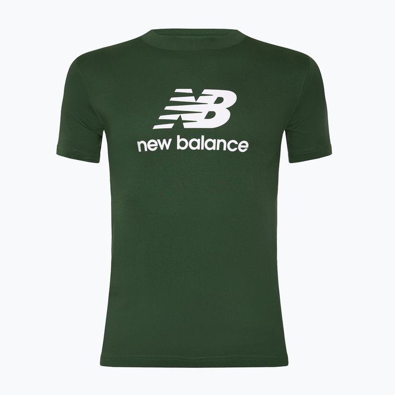 Men's New Balance Stacked Logo night watch green T-shirt