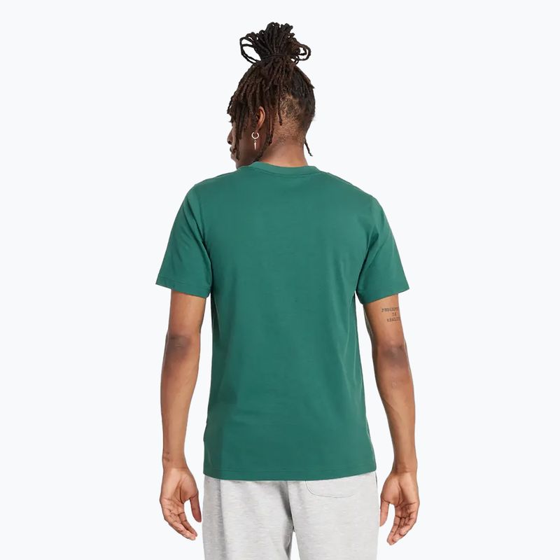 Men's New Balance Stacked Logo night watch green T-shirt 3