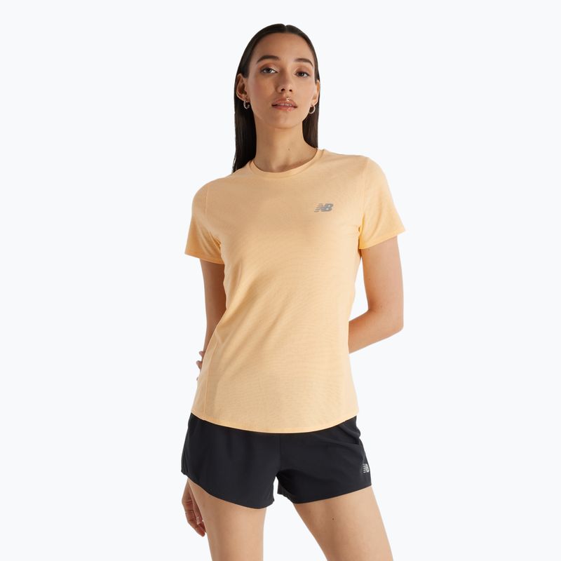 Women's New Balance Jacquard Slim running shirt peach blossom