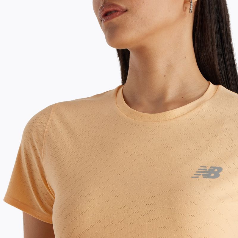 Women's New Balance Jacquard Slim running shirt peach blossom 4