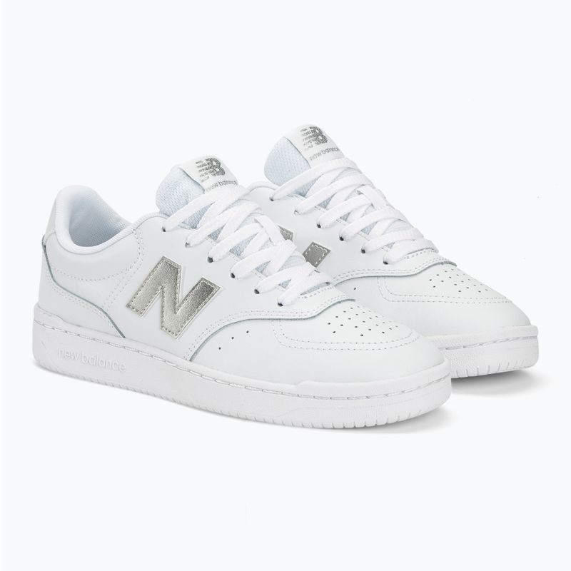 Women's New Balance BBW80 white/silver shoes 5