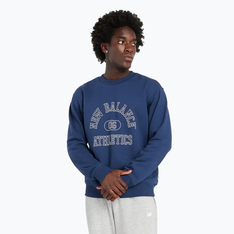 Men's sweatshirt New Balance Graphic Crew navy