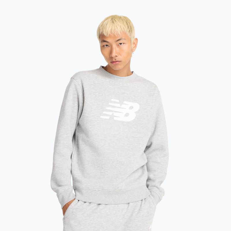 Men's sweatshirt New Balance Sport Core Brushed Crew reflection/white/light arctic grey