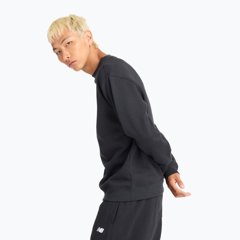 Men's sweatshirt New Balance Sport Core Brushed Crew black/white 3