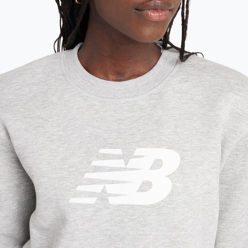 Women's sweatshirt New Balance Sport Fleece Logo Crew athletic grey 4