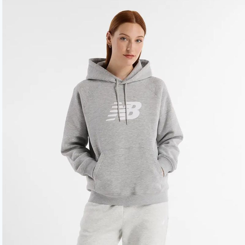 Women's New Balance Fleece Hoodie athletic grey