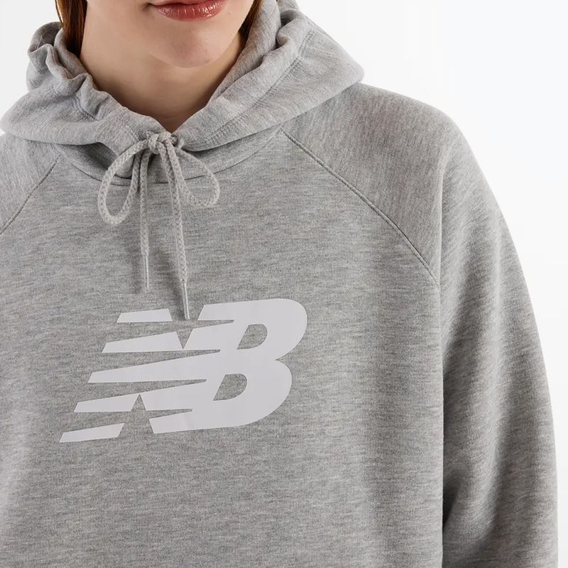 Women's New Balance Fleece Hoodie athletic grey 5