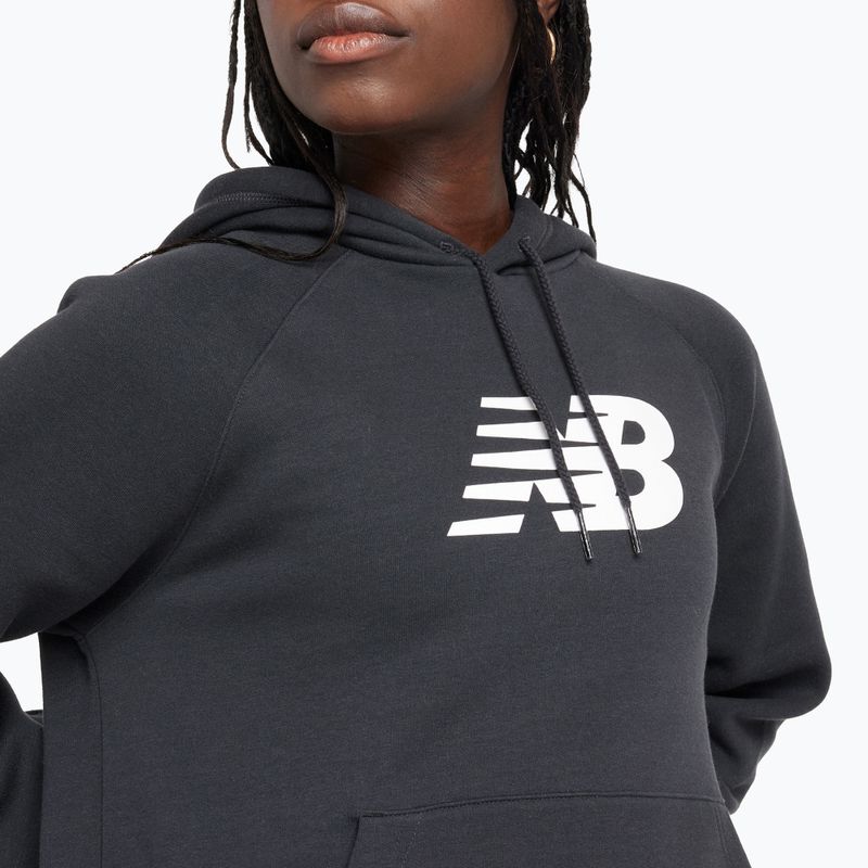 Women's New Balance Fleece Hoodie black 4