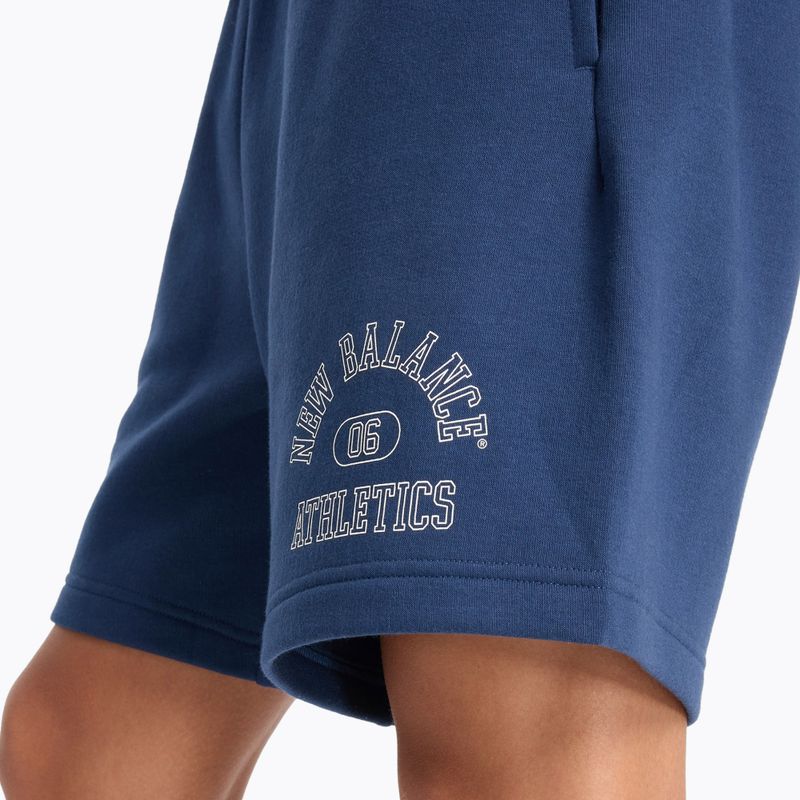 Men's New Balance Fleece Graphic navy shorts 5