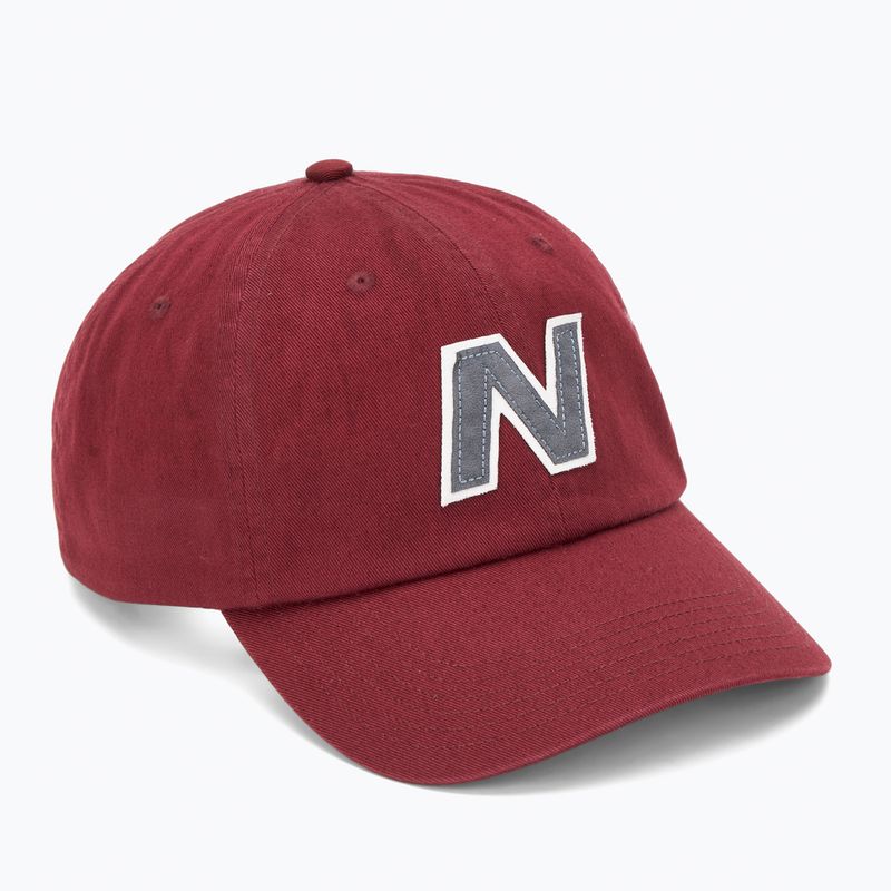New Balance V990 Block N Curved Brim mercury red baseball cap