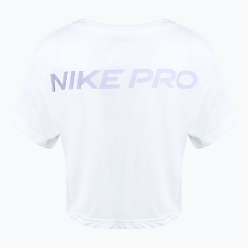 Nike Dri-Fit Pro women's training t-shirt white 2