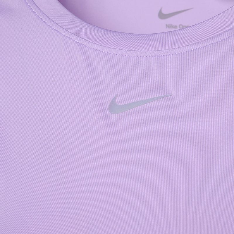 Women's training tank top Nike One Classic Dri-Fit lilac bloom/black 3