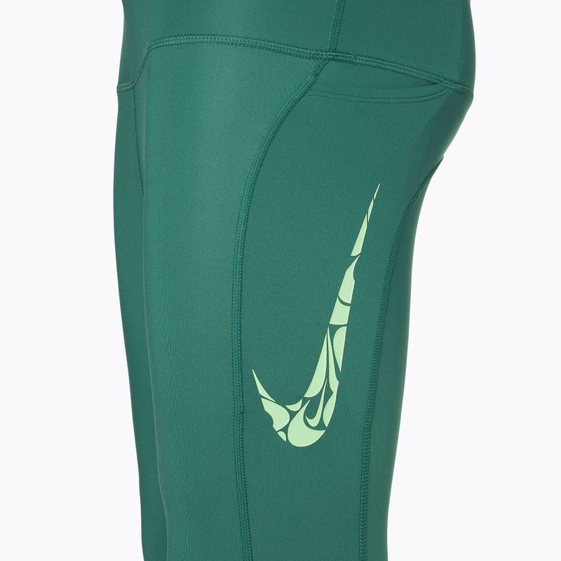 Women's running leggings Nike Fast Mid Rise 7/8 bicoastal/vapor green 3