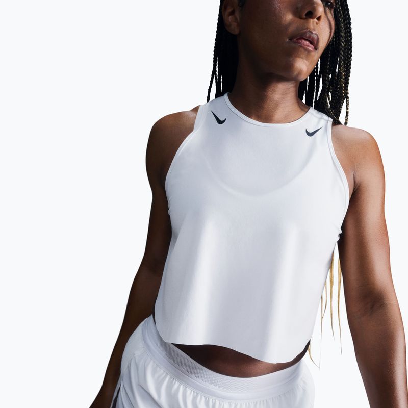 Women's running top Nike AeroSwift Dri-Fit ADV Cropped Tank Top off white/black 3