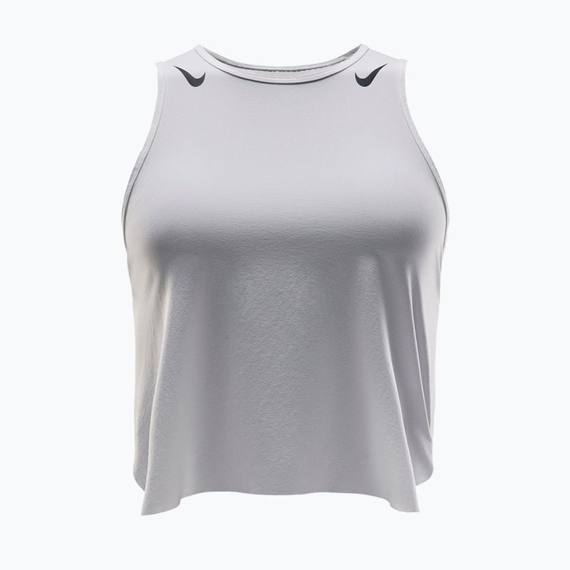 Women's running top Nike AeroSwift Dri-Fit ADV Cropped Tank Top off white/black 5