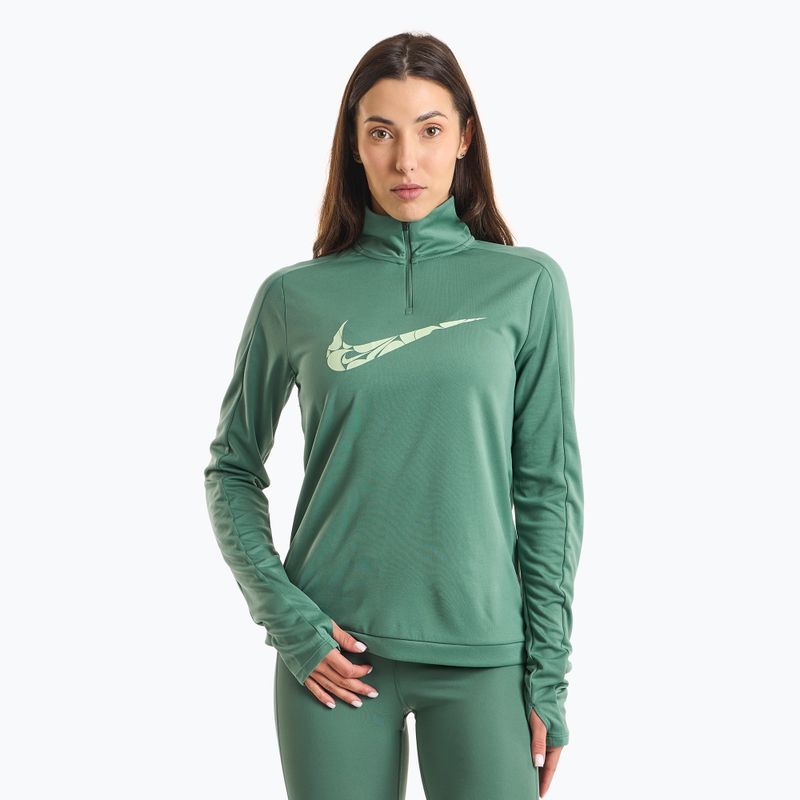 Women's Nike Swoosh Dri-FIT 1/4-Zip Mid running sweatshirt bicoastal/vapor green
