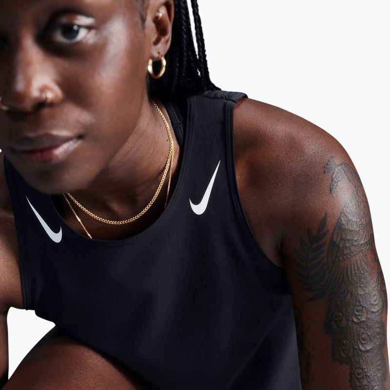 Women's running top Nike AeroSwift Dri-Fit ADV Cropped Tank Top black/white 5