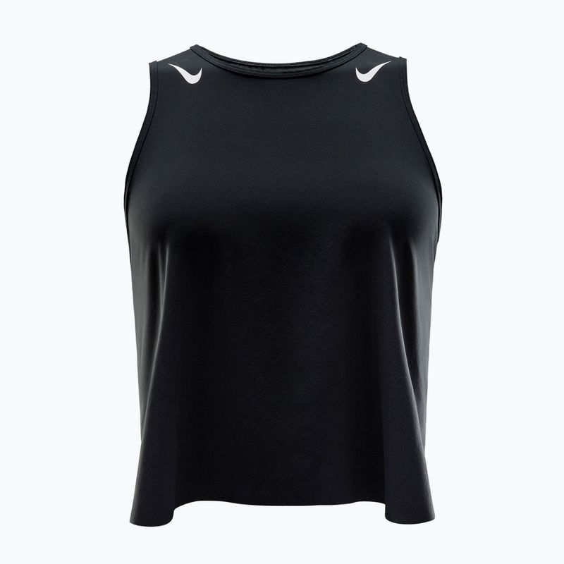 Women's running top Nike AeroSwift Dri-Fit ADV Cropped Tank Top black/white 7