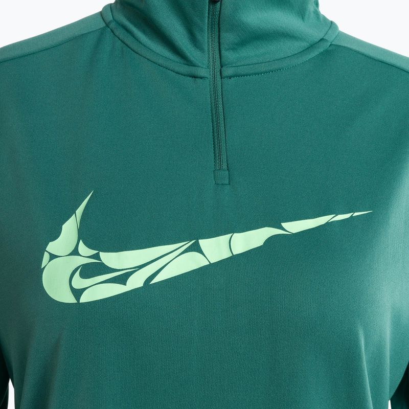 Women's Nike Swoosh Dri-FIT 1/4-Zip Mid running sweatshirt bicoastal/vapor green 3