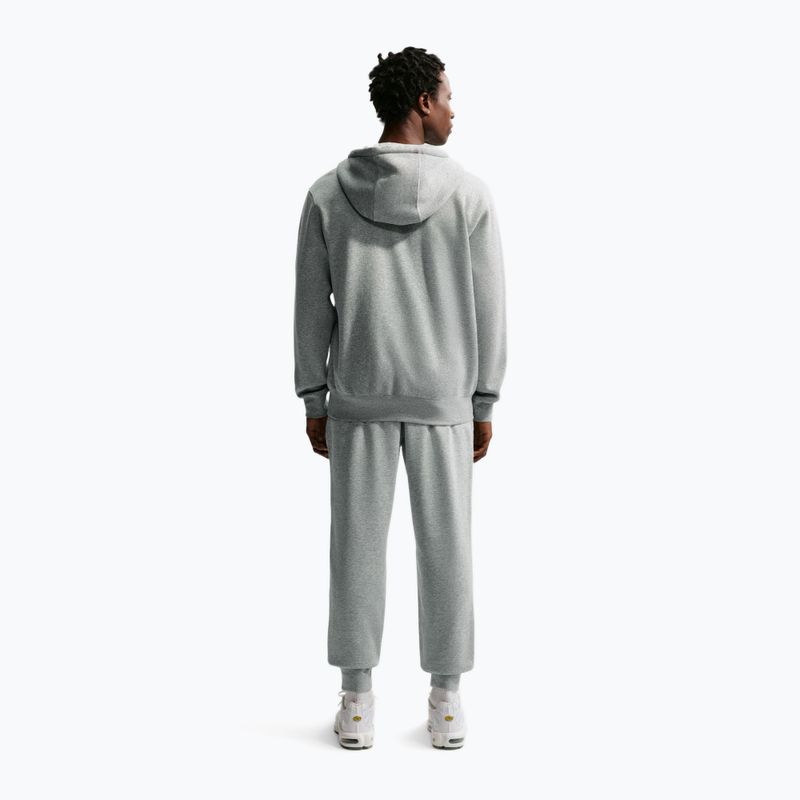 Men's trousers Nike Club French Terry Joggers dark grey heather/light smoke grey/white 3