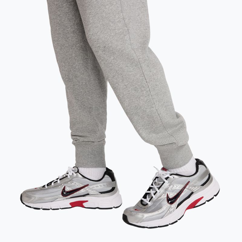 Men's trousers Nike Club French Terry Joggers dark grey heather/light smoke grey/white 7