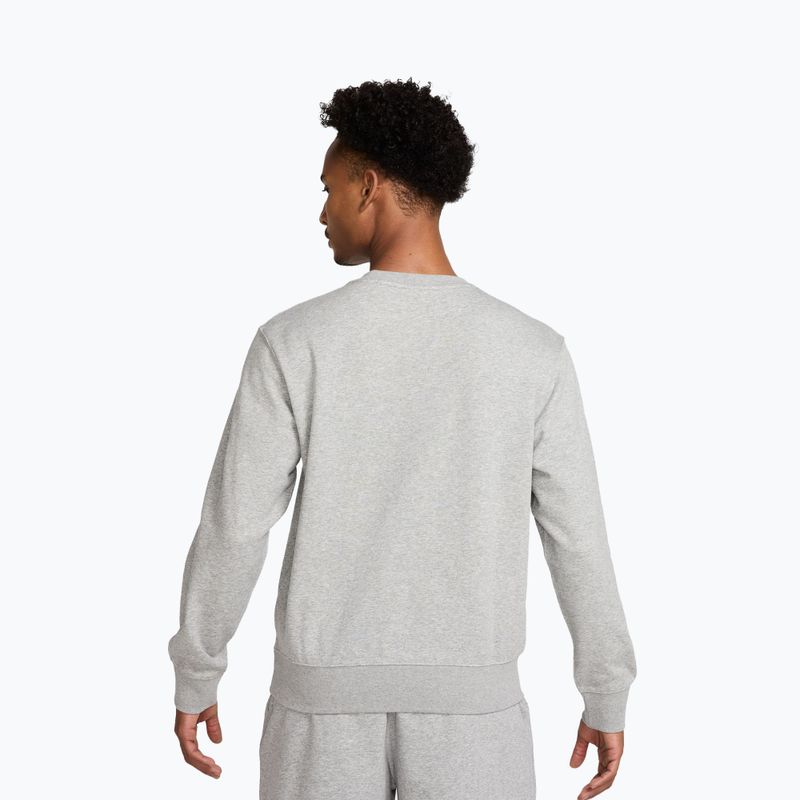 Men's sweatshirt Nike Club French Terry Crew dark grey heather/white 3