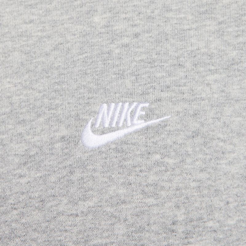 Men's sweatshirt Nike Club French Terry Crew dark grey heather/white 5