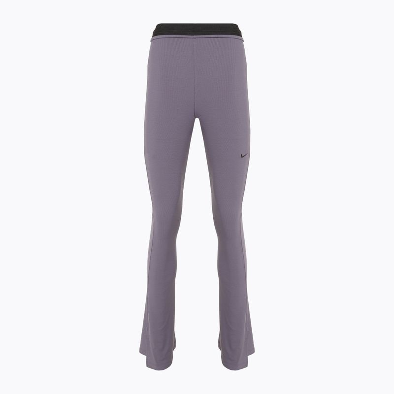 Women's leggings Nike Sportswear Chill Knit Mini-Rib Flared daybreak/black