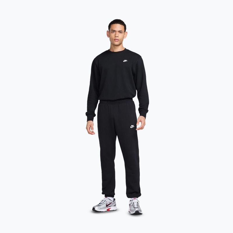Men's sweatshirt Nike Club French Terry Crew black/white 2