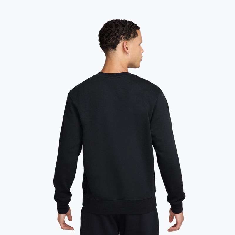 Men's sweatshirt Nike Club French Terry Crew black/white 3