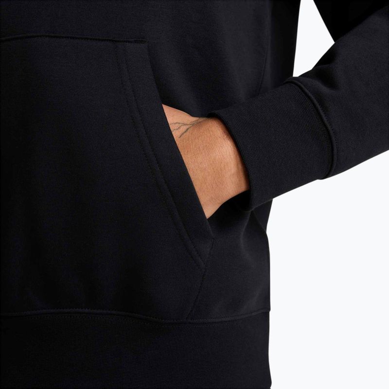 Men's sweatshirt Nike Club French Terry Pullover Hoodie black/black/white 6