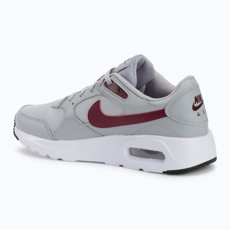 Men's Nike Air Max Sc wolf grey / burgundy crush / white / dark team red shoes 3