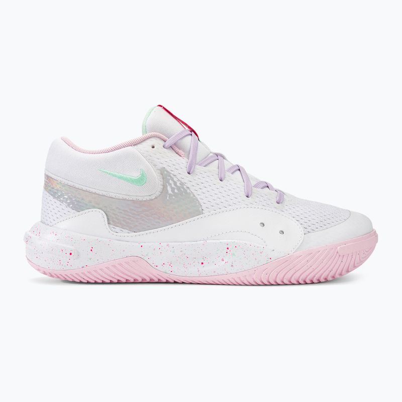 Women's volleyball shoes Nike Hyperquick Court Flight SE white/pink foam/violet mist/mint foam 2