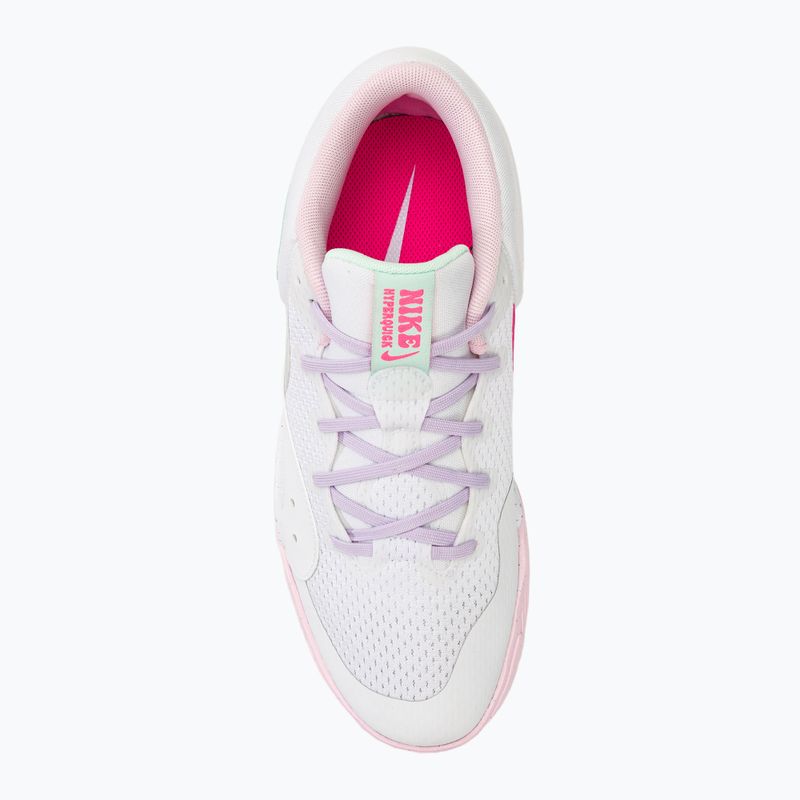 Women's volleyball shoes Nike Hyperquick Court Flight SE white/pink foam/violet mist/mint foam 5