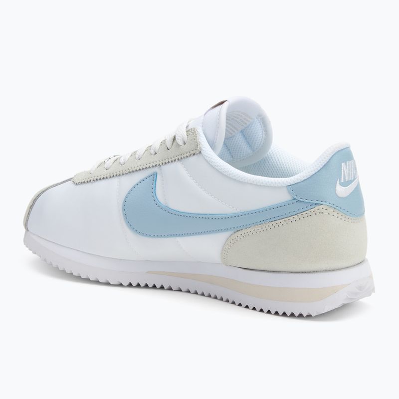 Nike Cortez women's shoes white/light armory blue 3