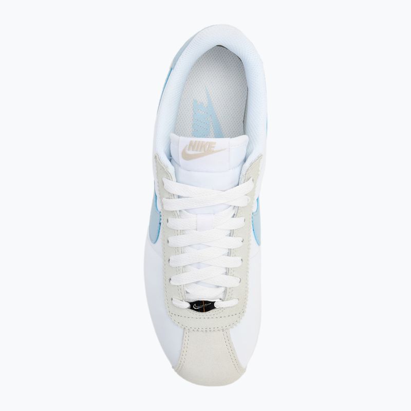 Nike Cortez women's shoes white/light armory blue 5