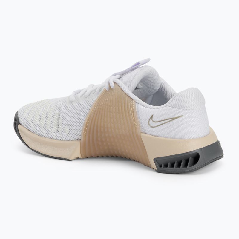 Women's training shoes Nike Metcon 9 white/metallic gold grain/sanddrift/white 3