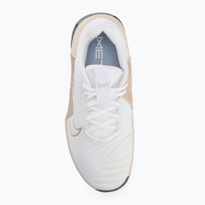 Women's training shoes Nike Metcon 9 white/metallic gold grain/sanddrift/white 5