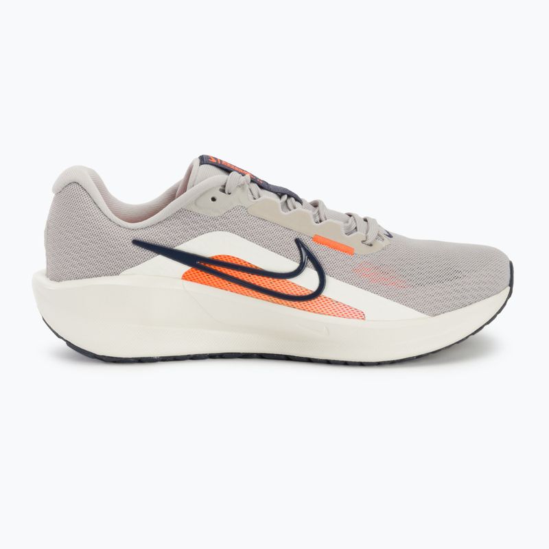 Nike Downshifter 13 men's running shoes light iron ore/total orange/sail/thunder blue 2