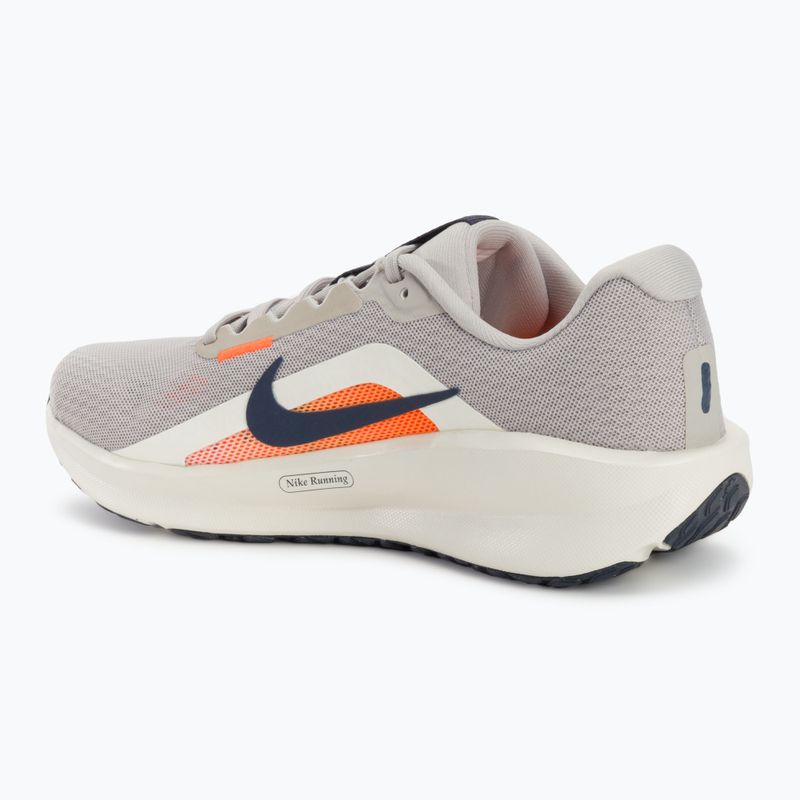 Nike Downshifter 13 men's running shoes light iron ore/total orange/sail/thunder blue 3