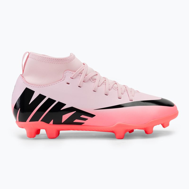 Nike Mercurial Superfly 9 Club FG/MG Junior pink foam/black children's football boots 2
