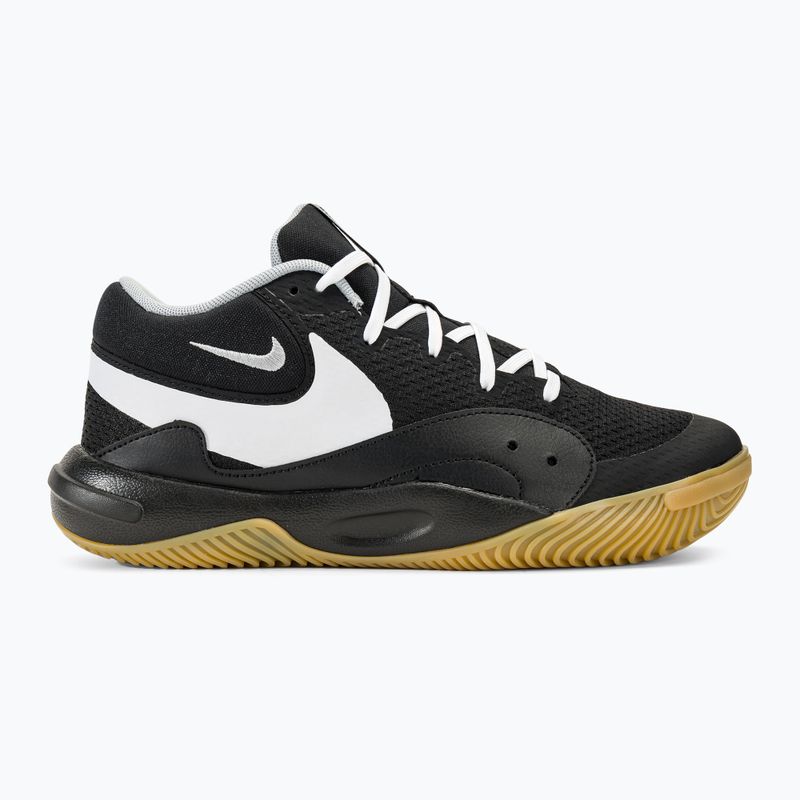 Nike Hyperquick Court Flight volleyball shoes black/white-flat silver 2