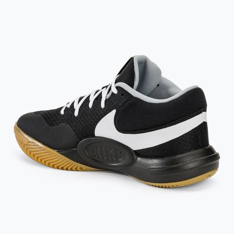 Nike Hyperquick Court Flight volleyball shoes black/white-flat silver 3