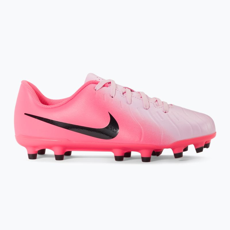 Nike Tiempo Legend 10 Club FG/MG pink foam/black children's football boots 2