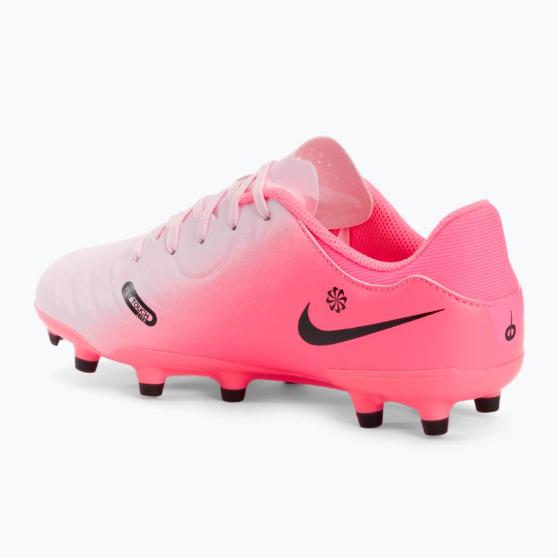 Nike Tiempo Emerald Legend 10 Academy FG/MG pink foam/black children's football boots 3