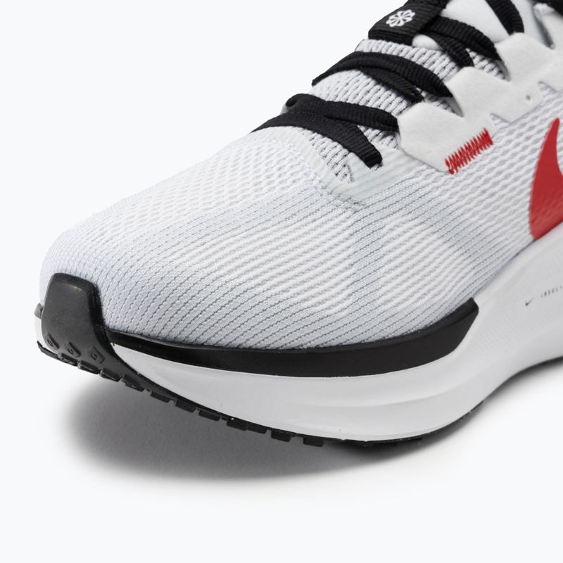 Nike Structure 25 men's running shoes white/black/light mmoke grey/fire red 7