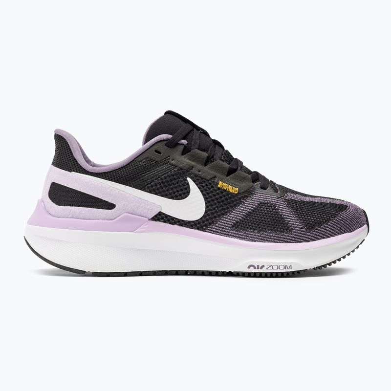 Nike Structure 25 women's running shoes black / daybreak / lilac bloom / white 2