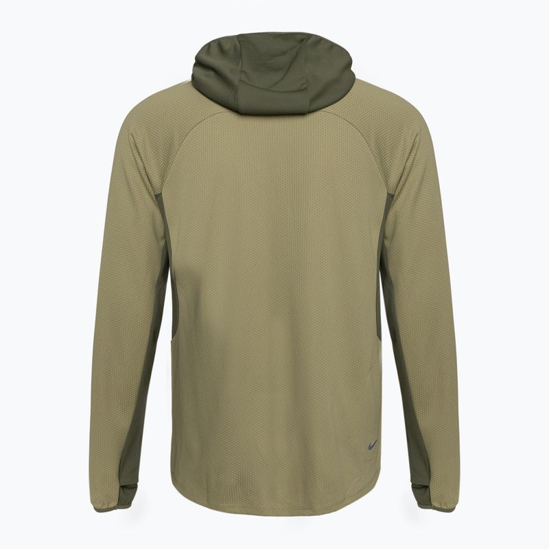 Men's Nike Trail Dri-Fit UV LS Hoodie neutral olive/medium olive/lilac bloom running longsleeve 2